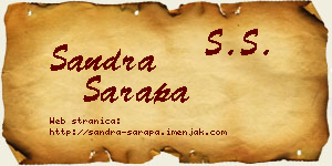 Sandra Sarapa vizit kartica